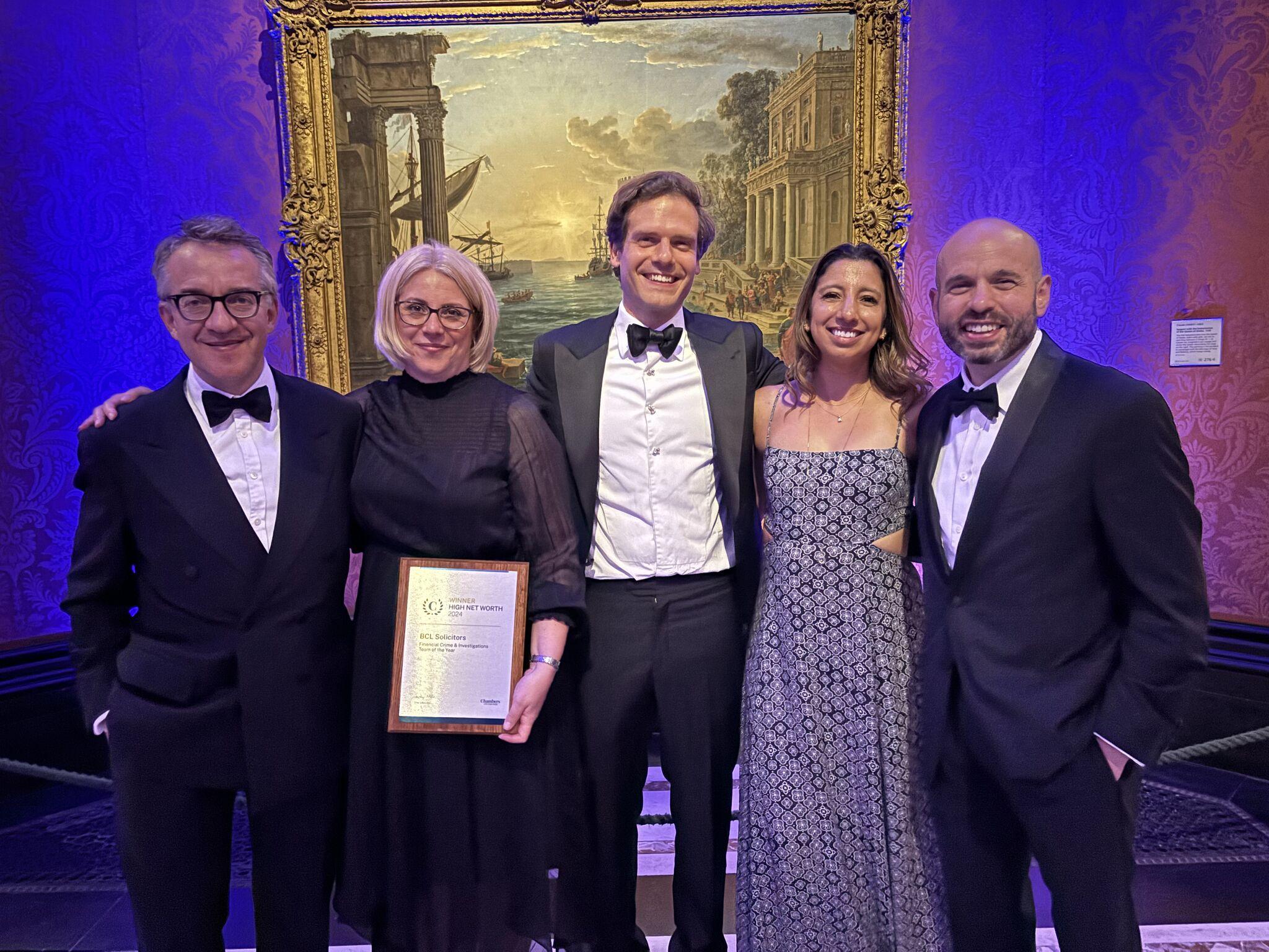 Photo of BCL Named Financial Crime & Investigations Team of the Year